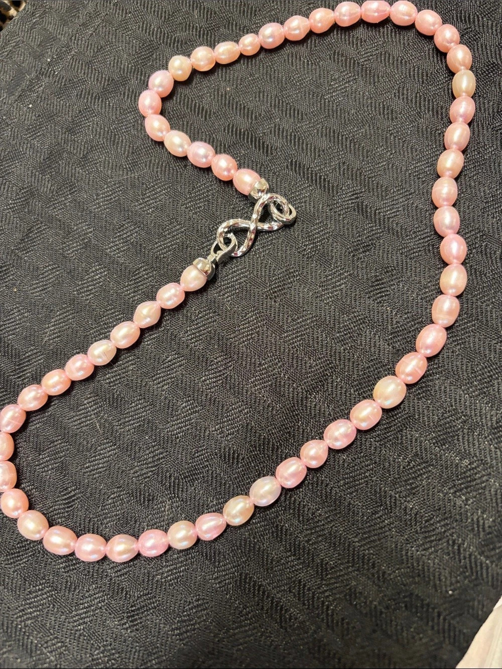 Pinky Perl & Beaded Necklace 26 long